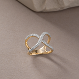 Interlocked Wide Diamond Band, 14K Solid Gold, 5/8 ct Lab Grown Diamond-5