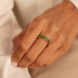 Created Emerald Stackable Band