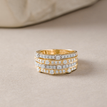 Multi-Station Diamond Band, 14K Solid Gold, 1 ct Lab Grown Diamond-5