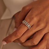 Station Baguette Diamond Band, 14K Solid Gold, 1/2 ct Lab Grown Diamond-5