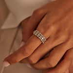 Station Baguette Diamond Band, 14K Gold Vermeil, 1/2 ct Lab Grown Diamond-5