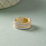 Multi-Row Beaded Diamond Band, 14K Solid Gold, 1/2 ct Lab Grown Diamond-5