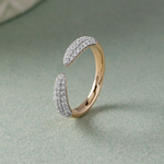 Pave Diamond Open Band, 14K Solid Gold, 1/2 ct Lab Grown Diamond-5