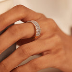 Marquise Diamond Eternity Band, 14K Solid Gold, 1 ct Lab Grown Diamond-5