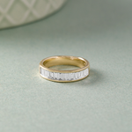 Channel Baguette Diamond Band, 14K Solid Gold, 3/4 ct Lab Grown Diamond-5