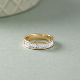 Channel Baguette Diamond Band, 14K Solid Gold, 3/4 ct Lab Grown Diamond-5