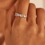 Multi Shape Diamond Band, 14K Solid Gold, 1 1/5 ct Lab Grown Diamond-4
