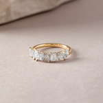 Multi Shape Diamond Band, 14K Solid Gold, 1 1/5 ct Lab Grown Diamond-5