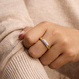 Soft Dome Pave Diamond Ring