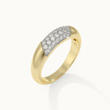 Soft Dome Pave Diamond Ring