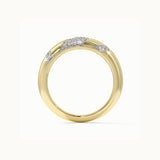 Angled Pave Diamond Ring