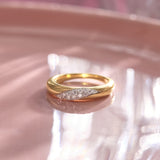 Wave Pave Diamond Ring