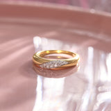 Wave Pave Diamond Ring