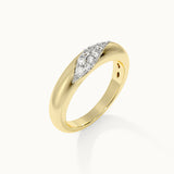 Wave Pave Diamond Ring