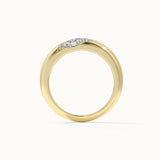 Wave Pave Diamond Ring