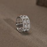 Marquise and Round Diamond Stack Band