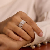 Marquise and Round Diamond Stack Band