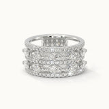 Marquise and Round Diamond Stack Band