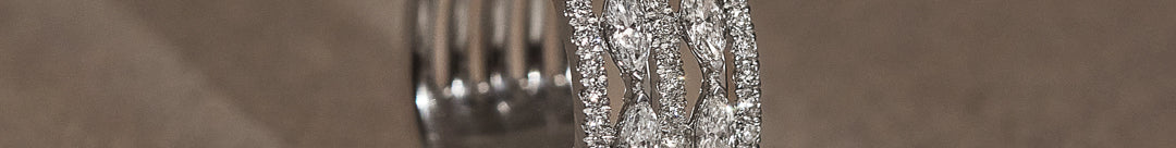 Marquise and Round Diamond Stack Band