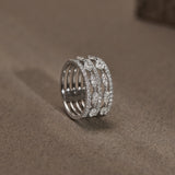 Marquise and Round Diamond Stack Band