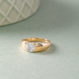 Bold Diamond Ring, 14K Solid Gold, 3/8 ct Lab Grown Diamond-5