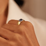 Emerald Cut Diamond Ring, 14K Gold Vermeil, 1/6 ct Lab Grown Diamond-2