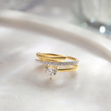 Heart Coil Diamond Ring