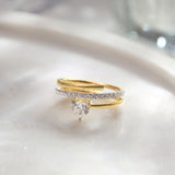 Heart Coil Diamond Ring