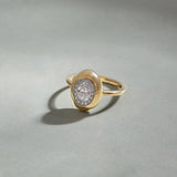 Oval Diamond Cluster Ring