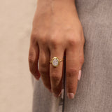 Oval Diamond Cluster Ring