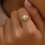 Round Diamond Cluster Ring