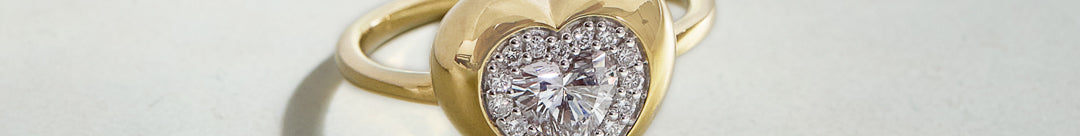 Heart Diamond Cluster Ring