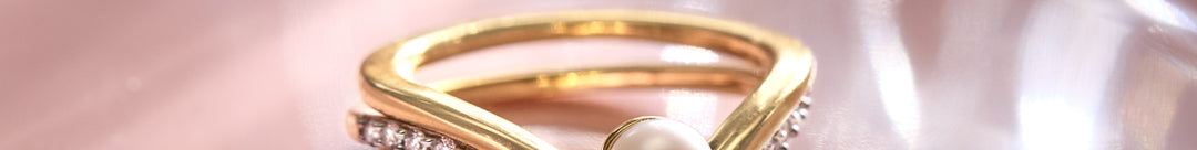 Pearl and Diamond Stack Ring