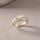 Crown Diamond Ring, 14K Solid Gold, 5/8 ct Lab Grown Diamond-5