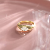 Signet Marquise Diamond Ring