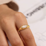 Signet Marquise Diamond Ring