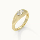 Signet Marquise Diamond Ring