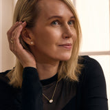 Round Solitaire Clover Stud Earrings