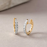 Tapered Classic Diamond Hoops