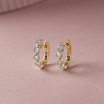 Bezel Set Diamond Hoops, 14K Solid Gold, 1/3 ct Lab Grown Diamond-5