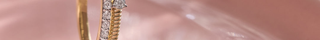 Contrast Diamond Hoops