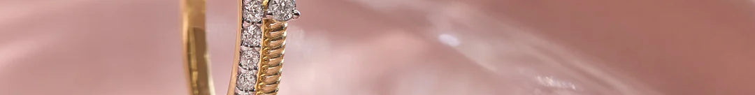 Contrast Diamond Hoops