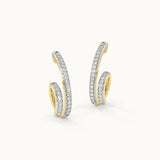Coiled Diamond Hoop Earrings