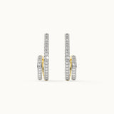 Coiled Diamond Hoop Earrings