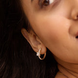 Diamond Dew Cluster Hoops