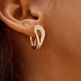 Curve Edit Diamond Earrings