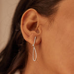 Diamond Tear Drop Earrings, 14K Solid Gold, 3/4 ct Lab Grown Diamond-5