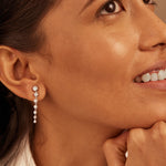 Journey Diamond Drop Earrings, 14K Solid Gold, 7/8 ct Lab Grown Diamond-2