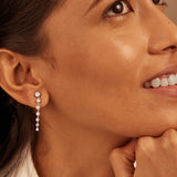 Journey Diamond Drop Earrings, 14K Solid Gold, 7/8 ct Lab Grown Diamond-2