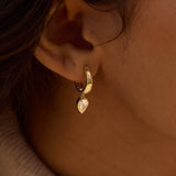 Pear Drop Diamond Hoops